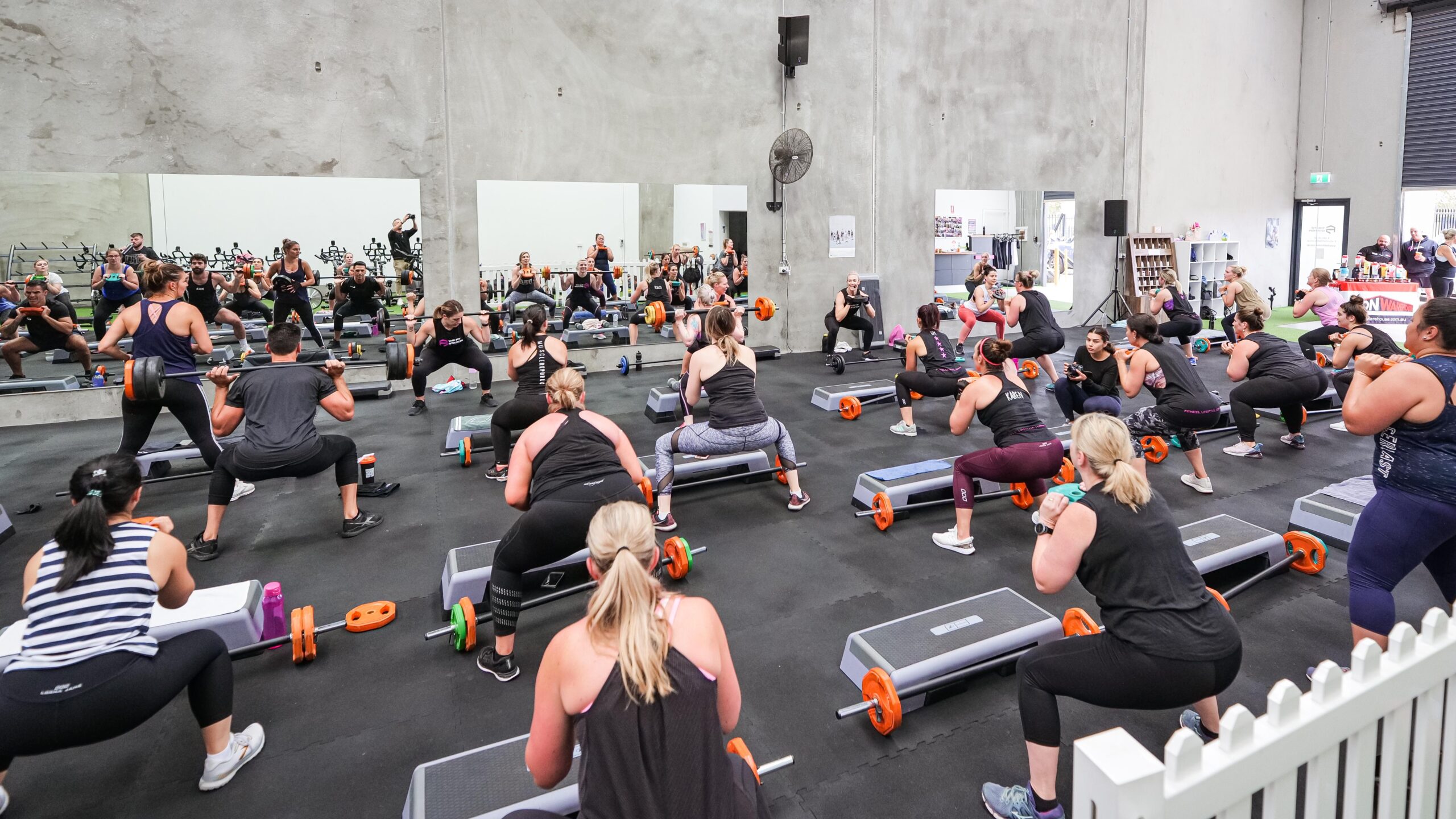 People working out