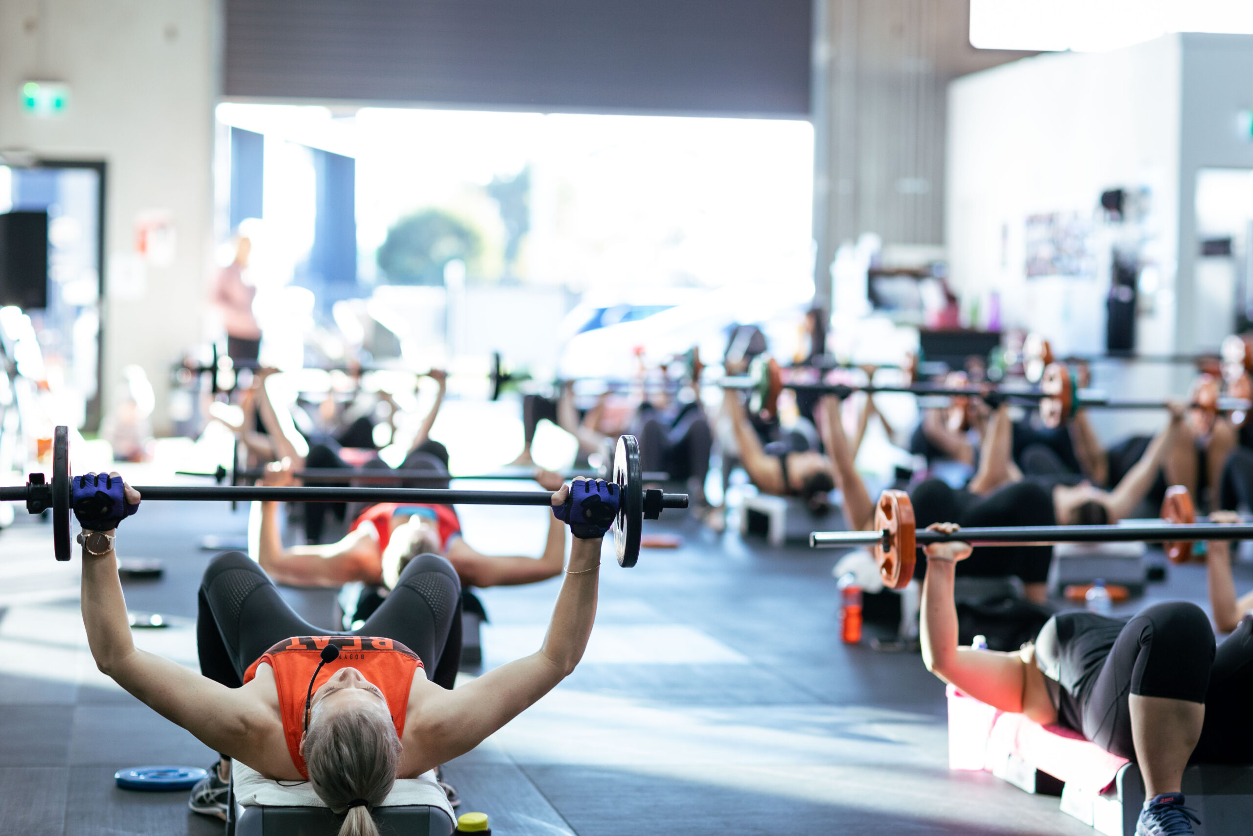 Picture of weight lifting class